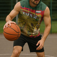 Hungary Sleeveless Hoodie with Tokaj Vineyard Illustration Design and Grape Wine - Wonder Print Shop