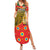 Hungary Summer Maxi Dress with Tokaj Vineyard Illustration Design and Grape Wine - Wonder Print Shop