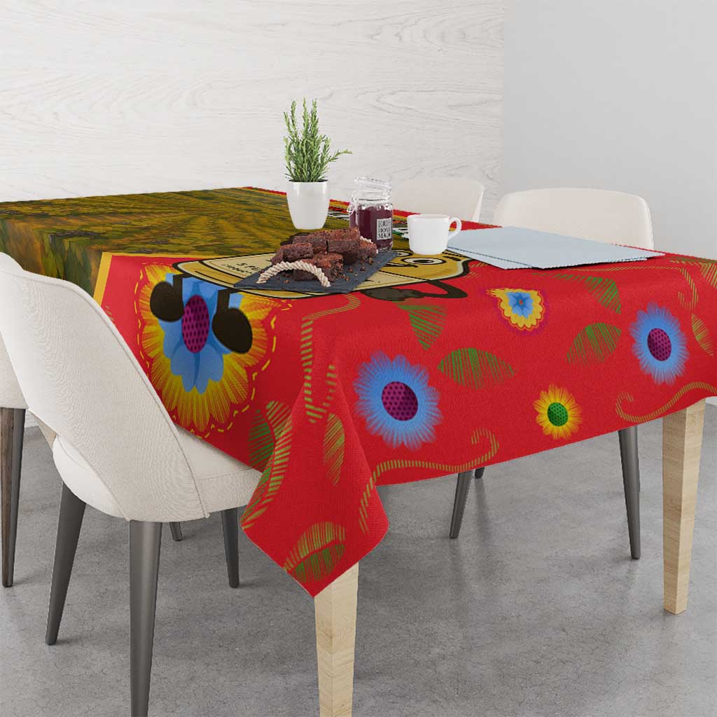 Hungary Tablecloth with Tokaj Vineyard Illustration Design and Grape Wine - Wonder Print Shop