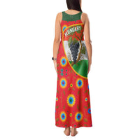 Hungary Tank Maxi Dress with Tokaj Vineyard Illustration Design and Grape Wine - Wonder Print Shop