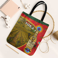Hungary Tote Bag with Tokaj Vineyard Illustration Design and Grape Wine - Wonder Print Shop
