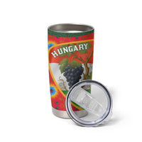 Hungary Tumbler Cup with Tokaj Vineyard Illustration Design and Grape Wine - Wonder Print Shop