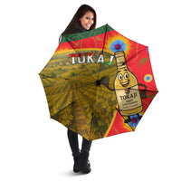 Hungary Umbrella with Tokaj Vineyard Illustration Design and Grape Wine - Wonder Print Shop