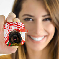 Hungary AirPods Case with Puli Dog Illustration Design and Red Green Hexagon - Wonder Print Shop