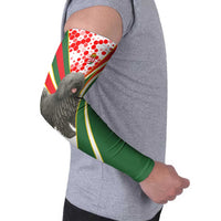 Hungary Arm Sleeves with Puli Dog Illustration Design and Red Green Hexagon - Wonder Print Shop