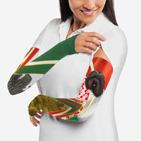 Hungary Arm Sleeves with Puli Dog Illustration Design and Red Green Hexagon - Wonder Print Shop