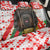 Hungary Back Car Seat Cover with Puli Dog Illustration Design and Red Green Hexagon - Wonder Print Shop