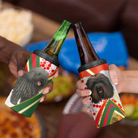 Hungary 4 in 1 Can Cooler Tumbler with Puli Dog Illustration Design and Red Green Hexagon - Wonder Print Shop