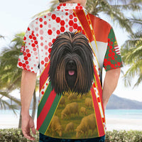 Hungary Hawaiian Shirt with Puli Dog Illustration Design and Red Green Hexagon - Wonder Print Shop