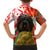Hungary Kid Hawaiian Shirt with Puli Dog Illustration Design and Red Green Hexagon - Wonder Print Shop