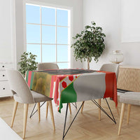 Hungary Tablecloth with Puli Dog Illustration Design and Red Green Hexagon - Wonder Print Shop