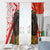 Hungary Window Curtain with Puli Dog Illustration Design and Red Green Hexagon - Wonder Print Shop
