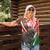 Hungary Women Polo Shirt with Puli Dog Illustration Design and Red Green Hexagon - Wonder Print Shop