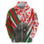 Hungary Zip Hoodie with Puli Dog Illustration Design and Red Green Hexagon - Wonder Print Shop