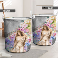 Helen Of Troy Laundry Basket Ancient Greek Mythology Floral Goddess Portrait