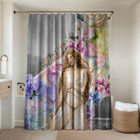 Helen Of Troy Bathroom Set Ancient Greek Mythology Floral Goddess Portrait