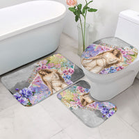 Helen Of Troy Bathroom Set Ancient Greek Mythology Floral Goddess Portrait