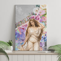 Helen Of Troy Canvas Wall Art Ancient Greek Mythology Floral Goddess Portrait