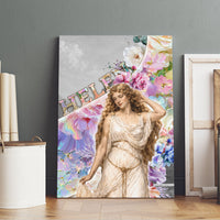 Helen Of Troy Canvas Wall Art Ancient Greek Mythology Floral Goddess Portrait