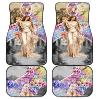Helen Of Troy Car Mats Ancient Greek Mythology Floral Goddess Portrait