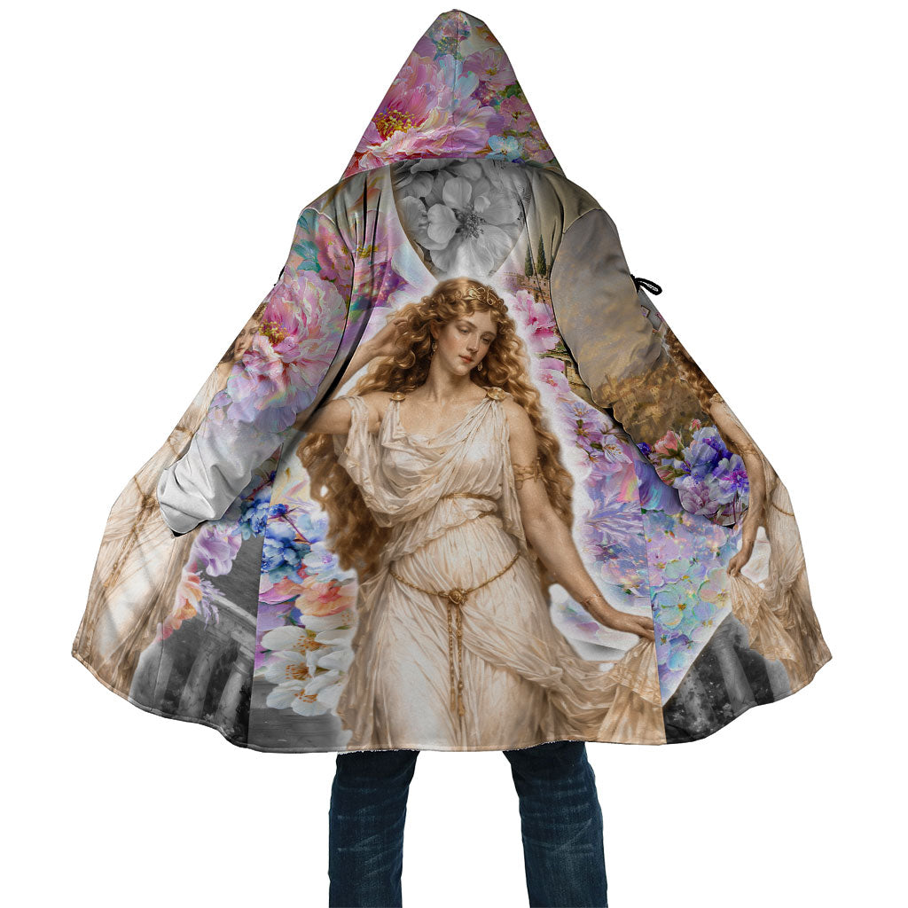 Helen Of Troy Cloak Ancient Greek Mythology Floral Goddess Portrait