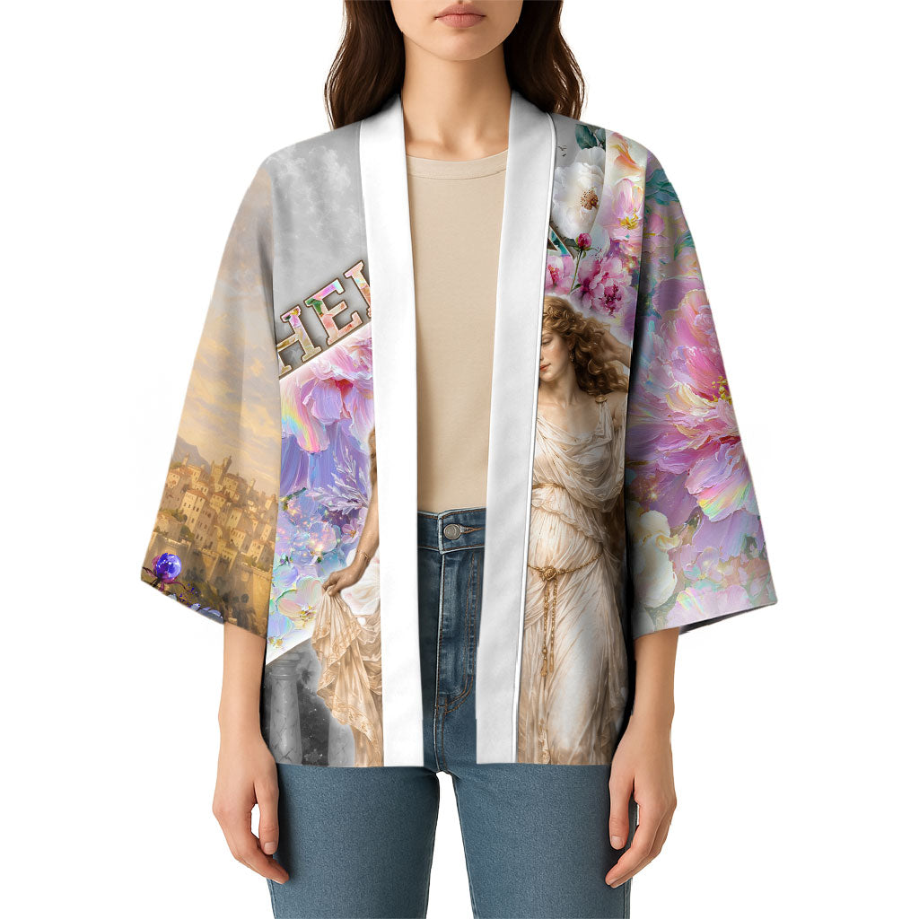 Helen Of Troy Kimono Ancient Greek Mythology Floral Goddess Portrait