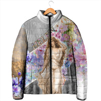 Helen Of Troy Padded Jacket Ancient Greek Mythology Floral Goddess Portrait