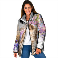 Helen Of Troy Padded Jacket Ancient Greek Mythology Floral Goddess Portrait
