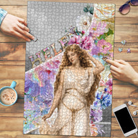 Helen Of Troy Puzzle Ancient Greek Mythology Floral Goddess Portrait