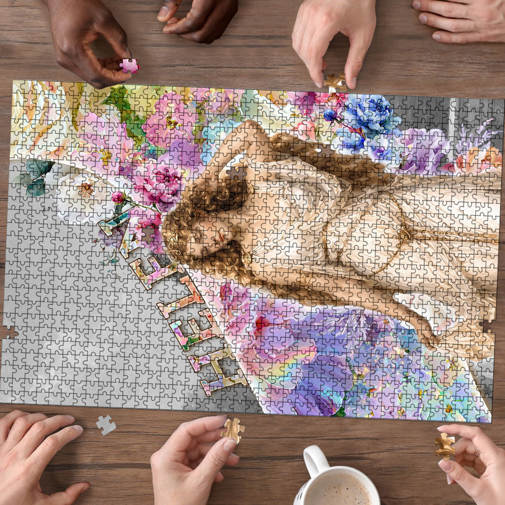 Helen Of Troy Puzzle Ancient Greek Mythology Floral Goddess Portrait