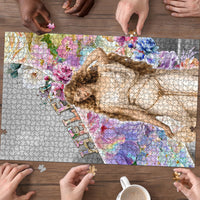 Helen Of Troy Puzzle Ancient Greek Mythology Floral Goddess Portrait