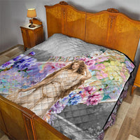 Helen Of Troy Quilt Ancient Greek Mythology Floral Goddess Portrait