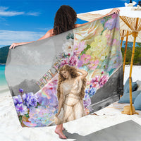 Helen Of Troy Sarong Ancient Greek Mythology Floral Goddess Portrait