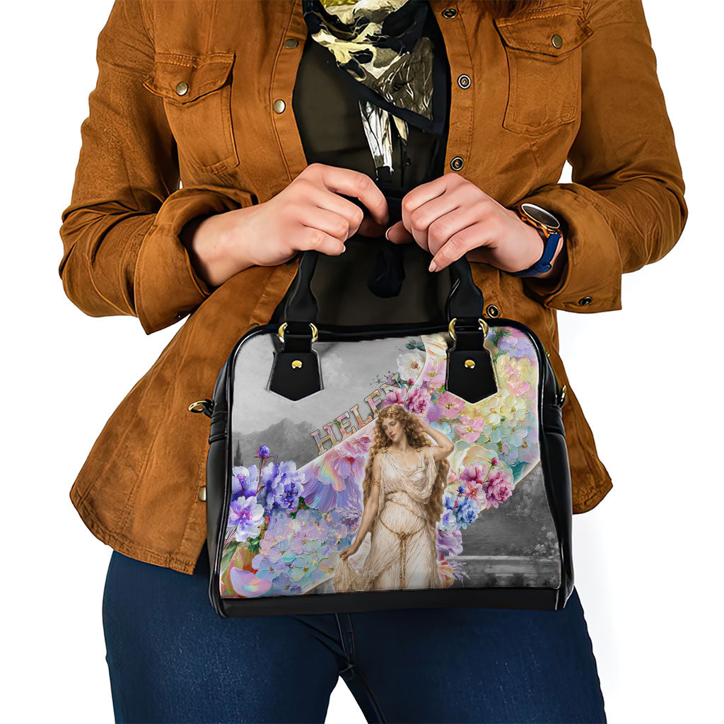 Helen Of Troy Shoulder Handbag Ancient Greek Mythology Floral Goddess Portrait