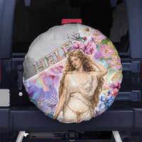 Helen Of Troy Spare Tire Cover Ancient Greek Mythology Floral Goddess Portrait