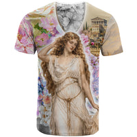 Helen Of Troy T Shirt Ancient Greek Mythology Floral Goddess Portrait