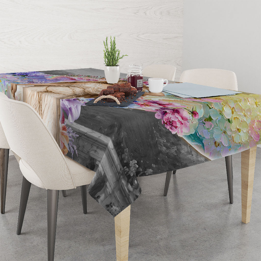 Helen Of Troy Tablecloth Ancient Greek Mythology Floral Goddess Portrait