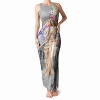 Helen Of Troy Tank Maxi Dress Ancient Greek Mythology Floral Goddess Portrait