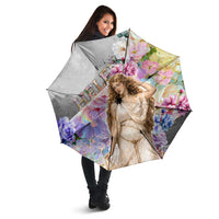 Helen Of Troy Umbrella Ancient Greek Mythology Floral Goddess Portrait