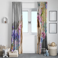 Helen Of Troy Window Curtain Ancient Greek Mythology Floral Goddess Portrait