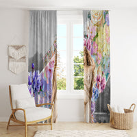 Helen Of Troy Window Curtain Ancient Greek Mythology Floral Goddess Portrait