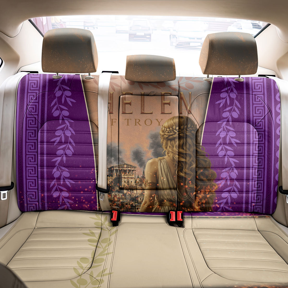 Helen Of Troy Back Car Seat Cover Ancient Greek Mythology Trojan War