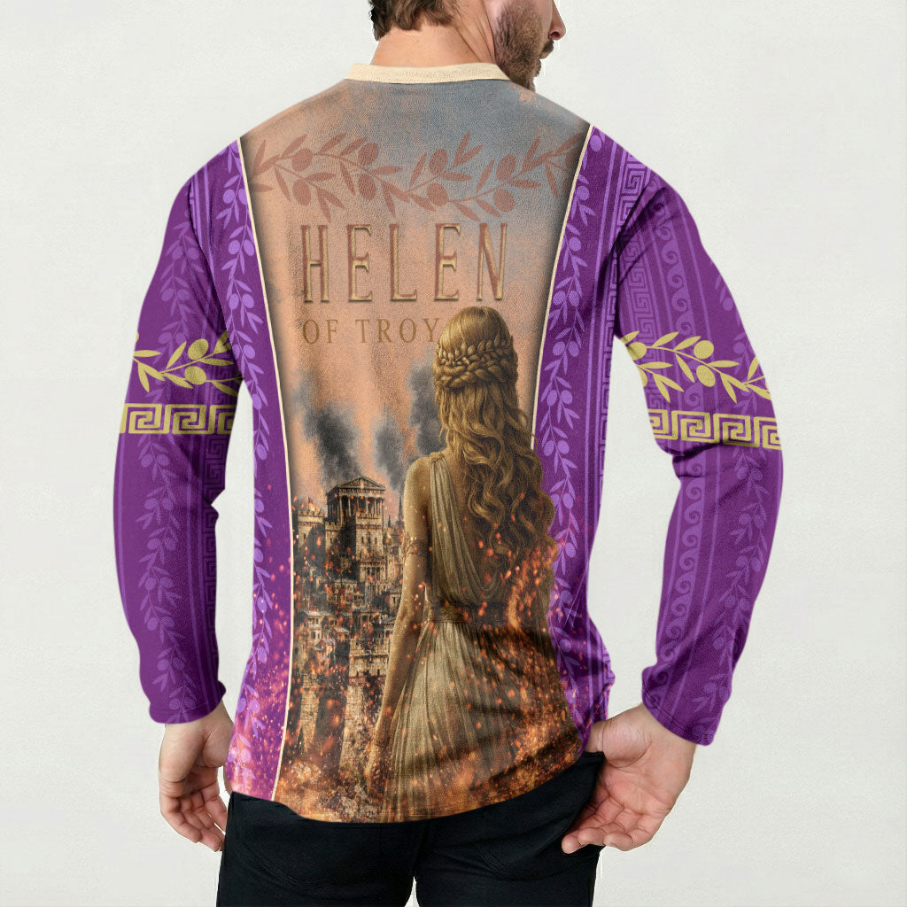 Helen Of Troy Button Sweatshirt Ancient Greek Mythology Trojan War