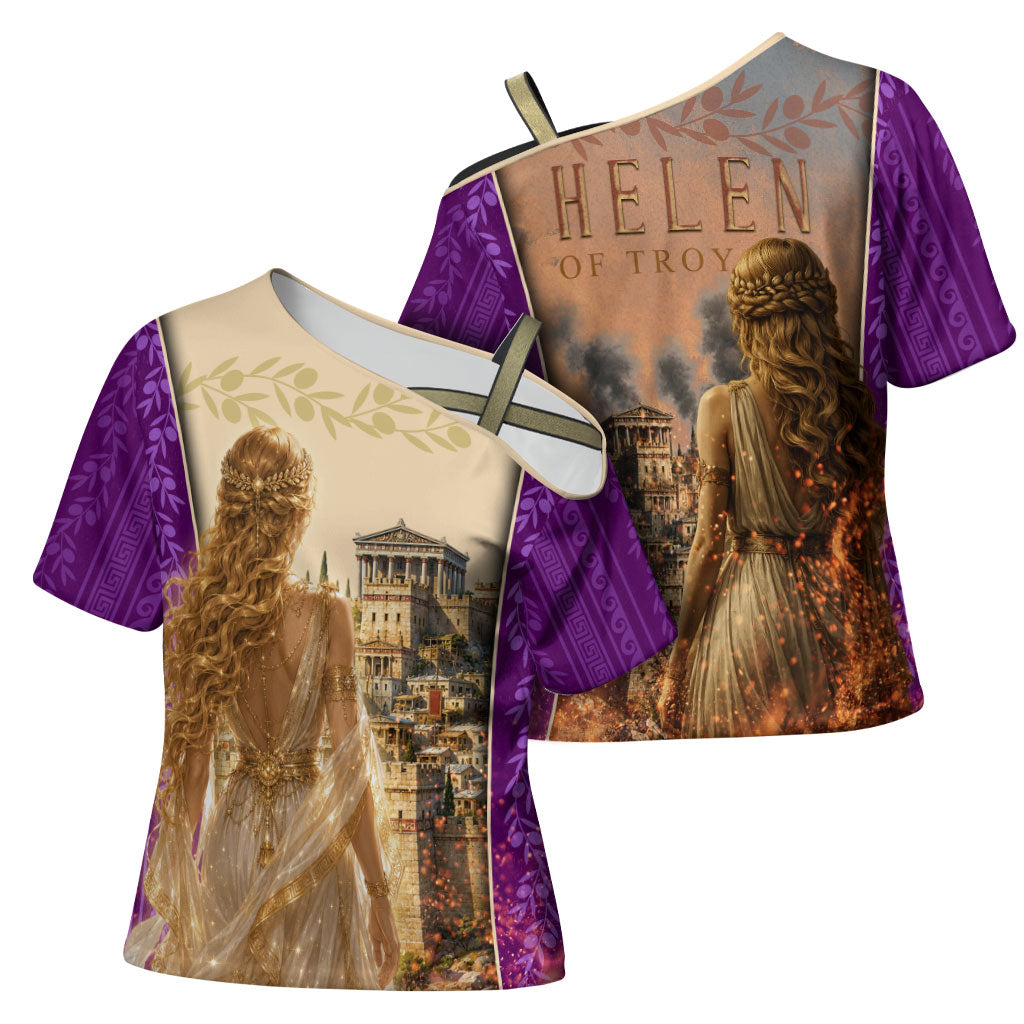 Helen Of Troy Cross Shoulder Shirt Ancient Greek Mythology Trojan War