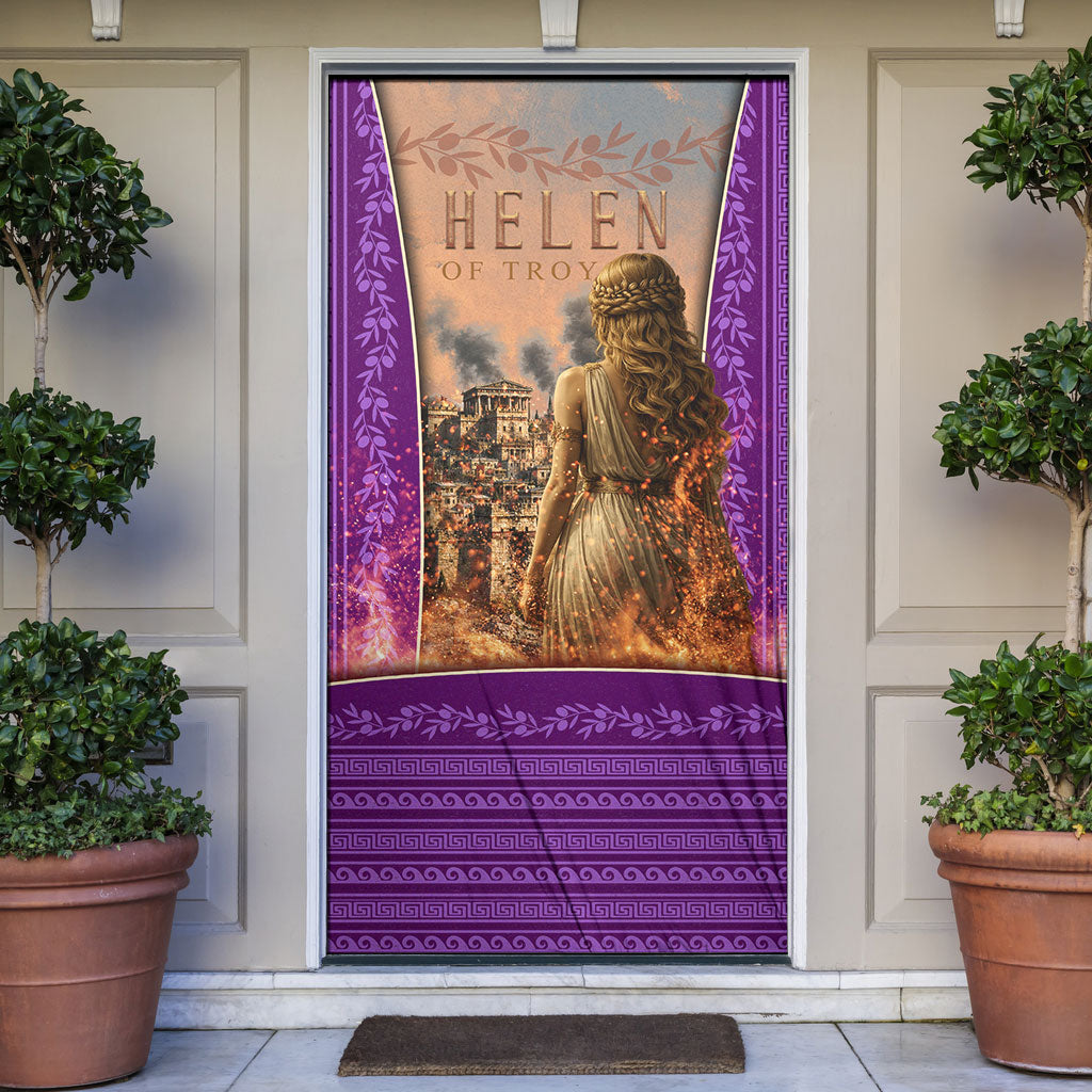 Helen Of Troy Door Cover Ancient Greek Mythology Trojan War