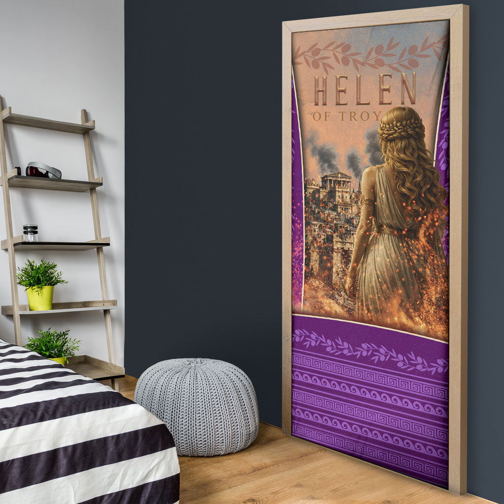 Helen Of Troy Door Cover Ancient Greek Mythology Trojan War