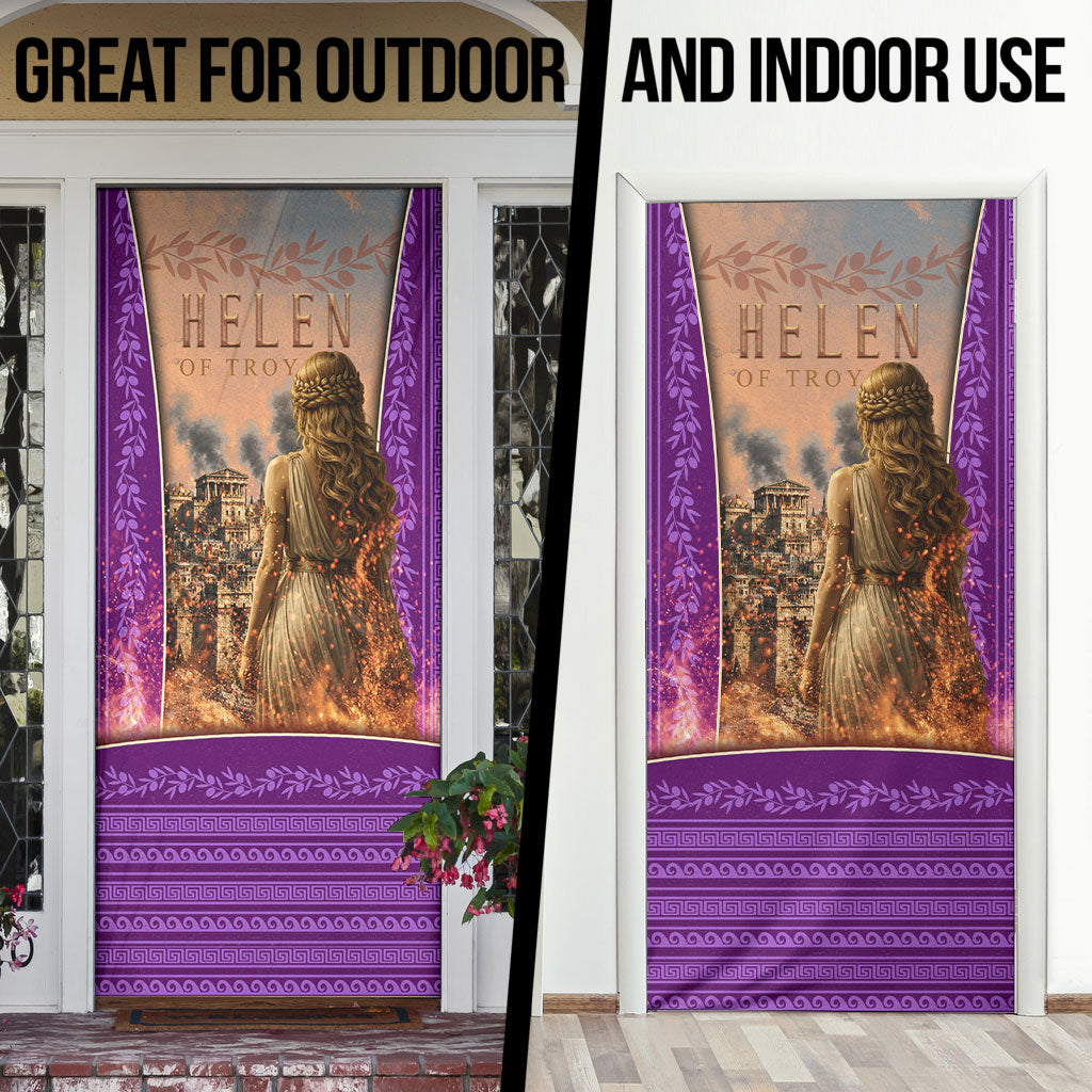 Helen Of Troy Door Cover Ancient Greek Mythology Trojan War
