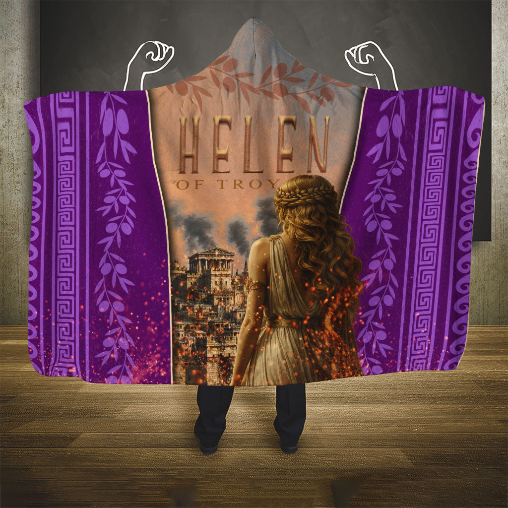 Helen Of Troy Hooded Blanket Ancient Greek Mythology Trojan War