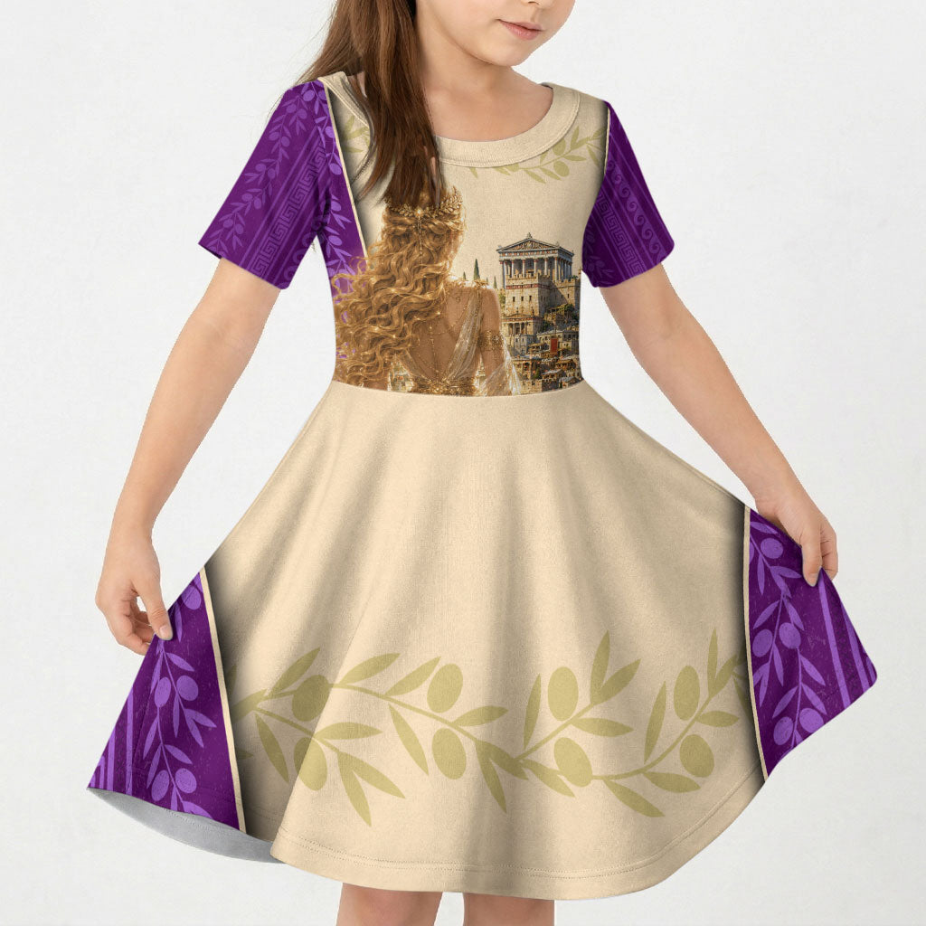 Helen Of Troy Kid Short Sleeve Dress Ancient Greek Mythology Trojan War