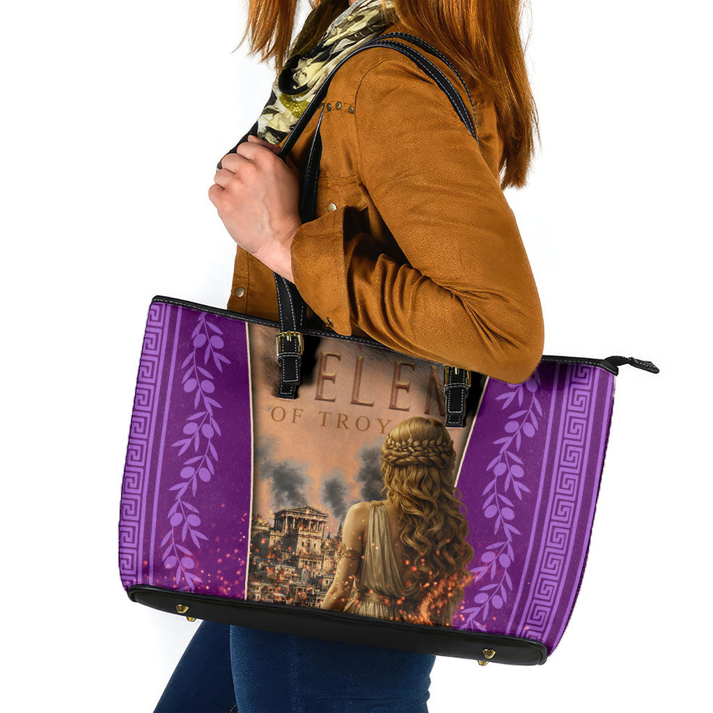 Helen Of Troy Leather Tote Bag Ancient Greek Mythology Trojan War